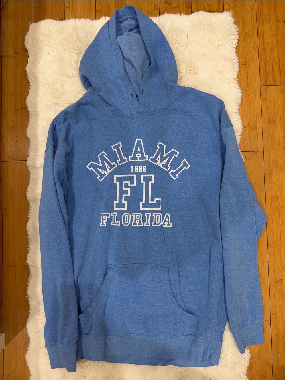 Miami FL Florida Hooded Sweatshirt in Blue